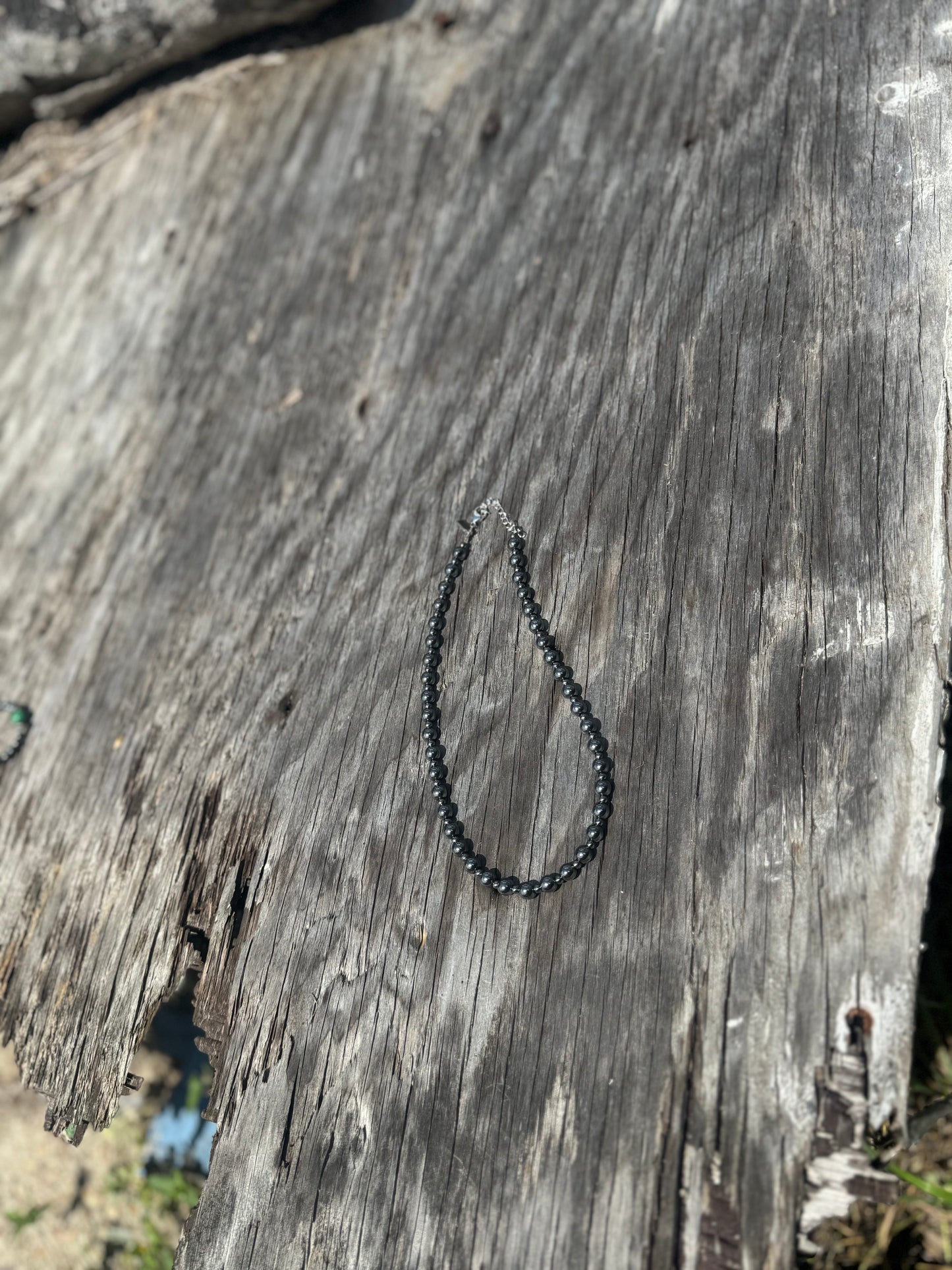 Alternating Hematite pearls