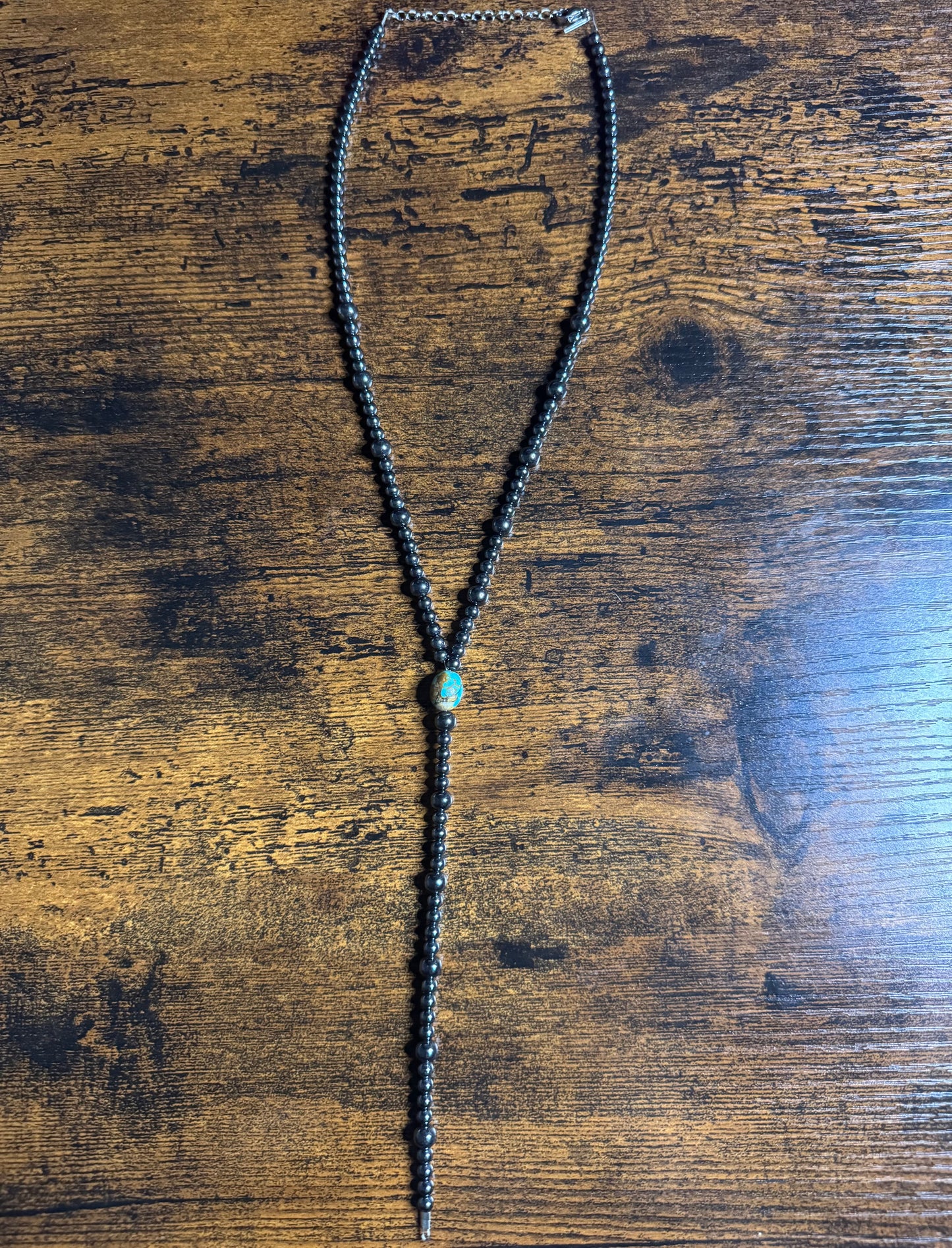 Single stone Turquoise Lariat