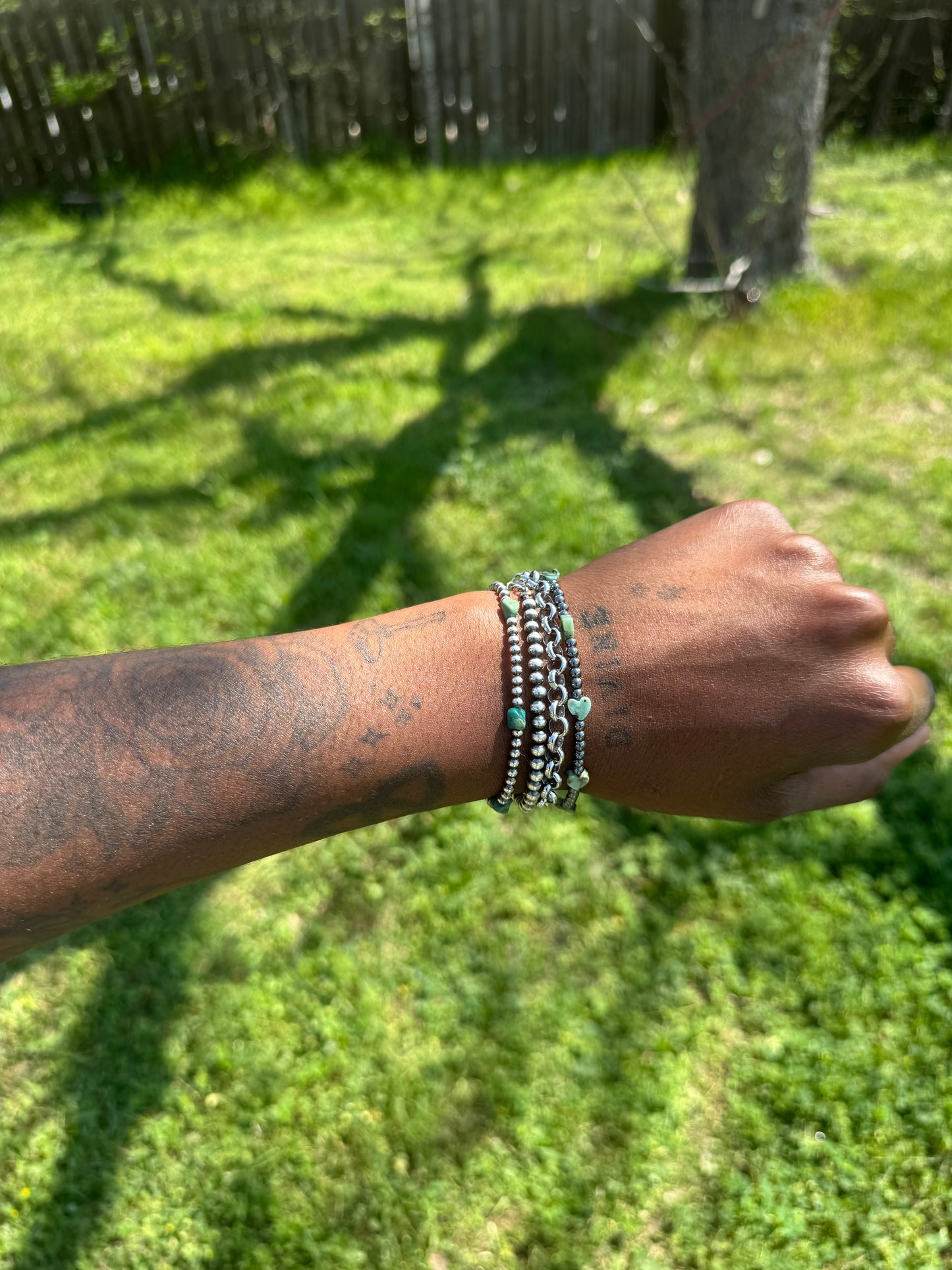 African Turquoise Heart Bracelet