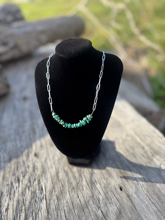 21” Turquoise Bar Necklace