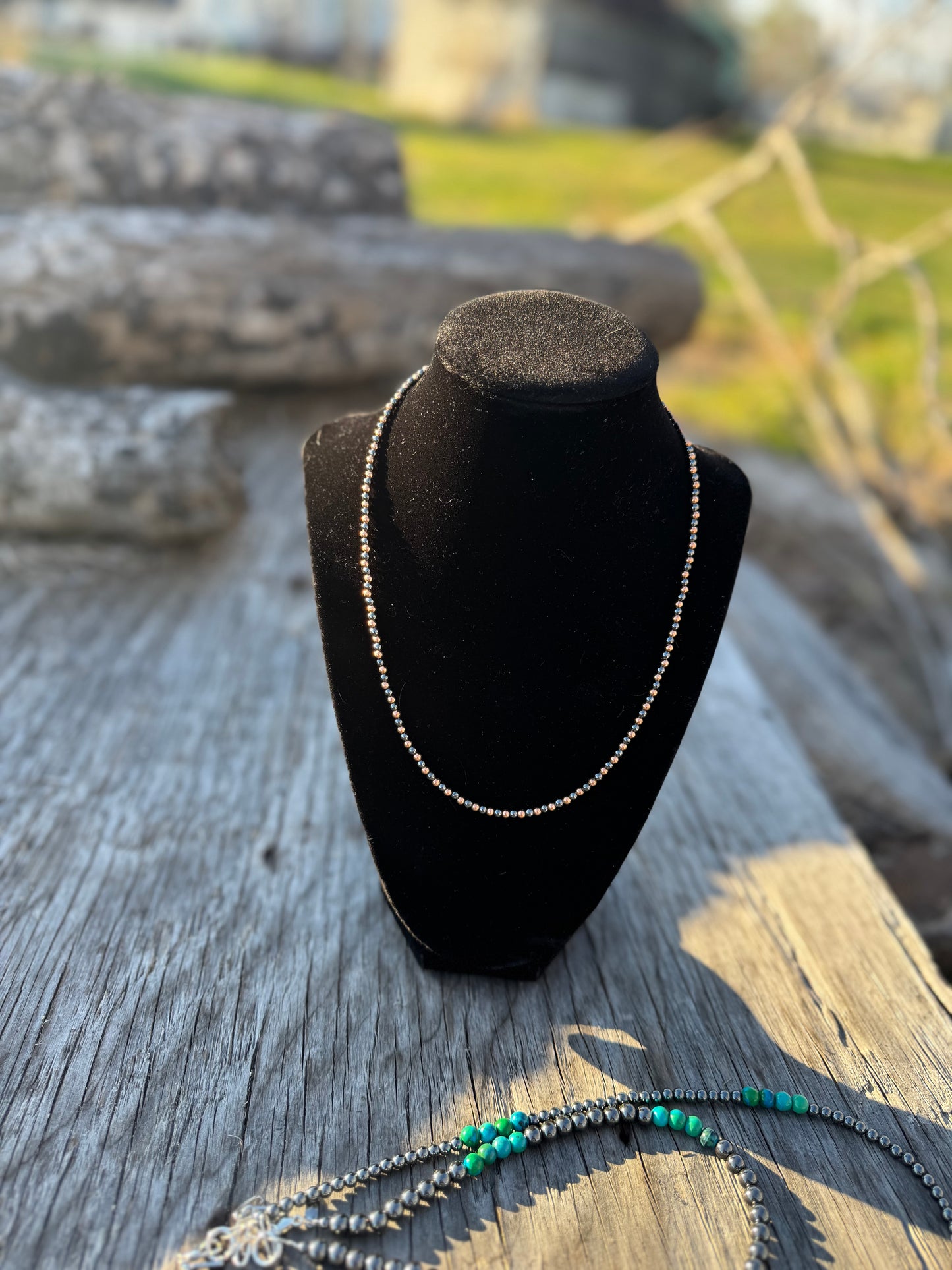 17” Copper & Hematite Mix
