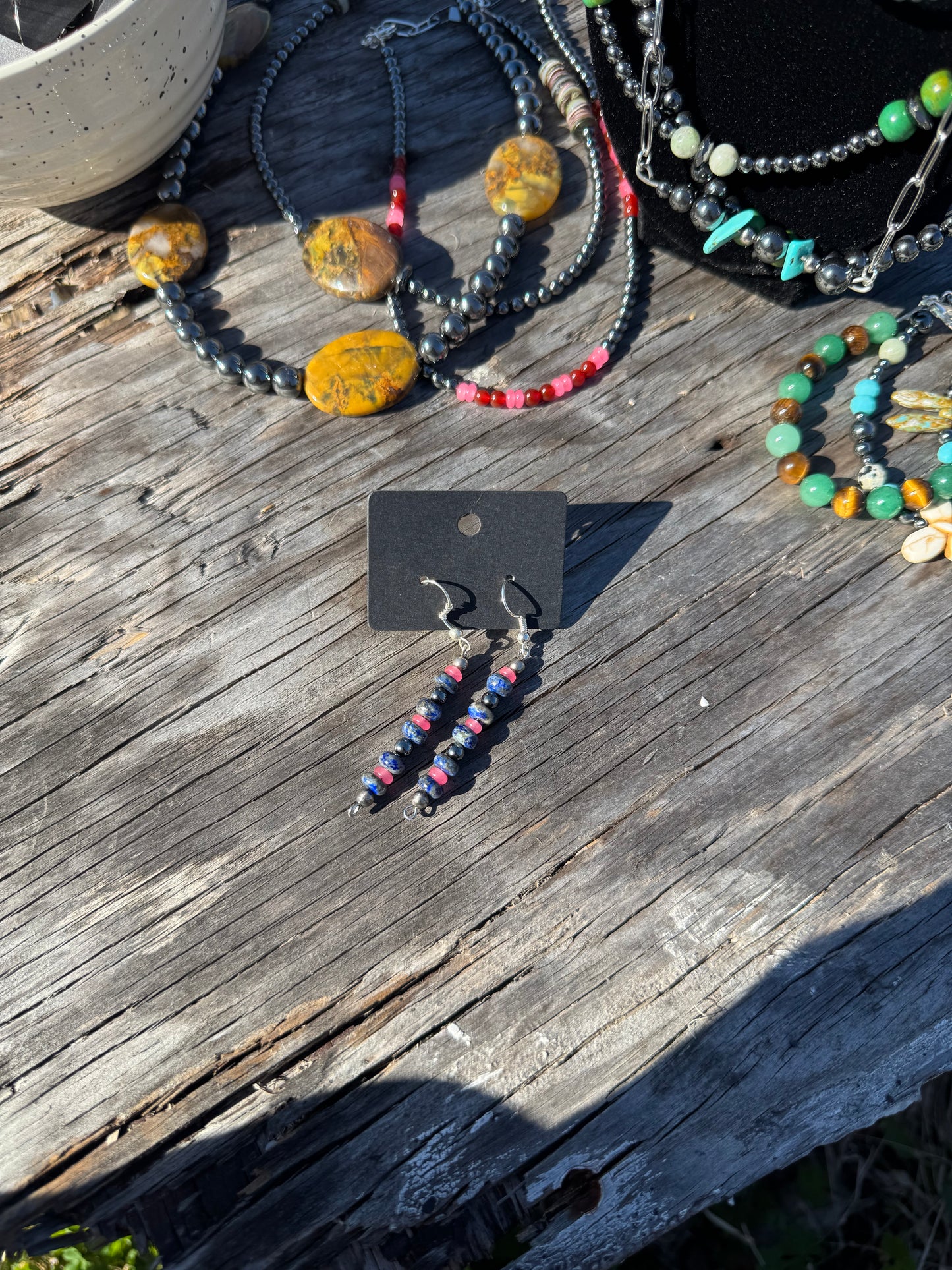 Blue Lapis Drop Earrings