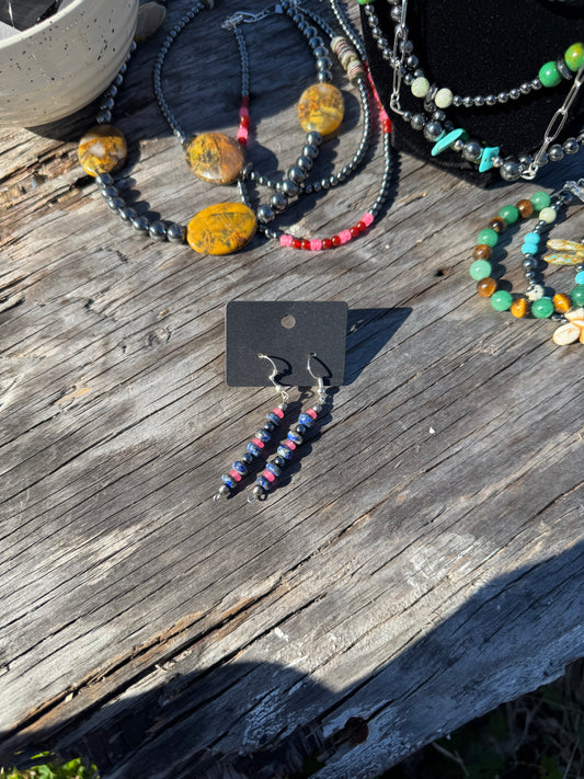Blue Lapis Drop Earrings