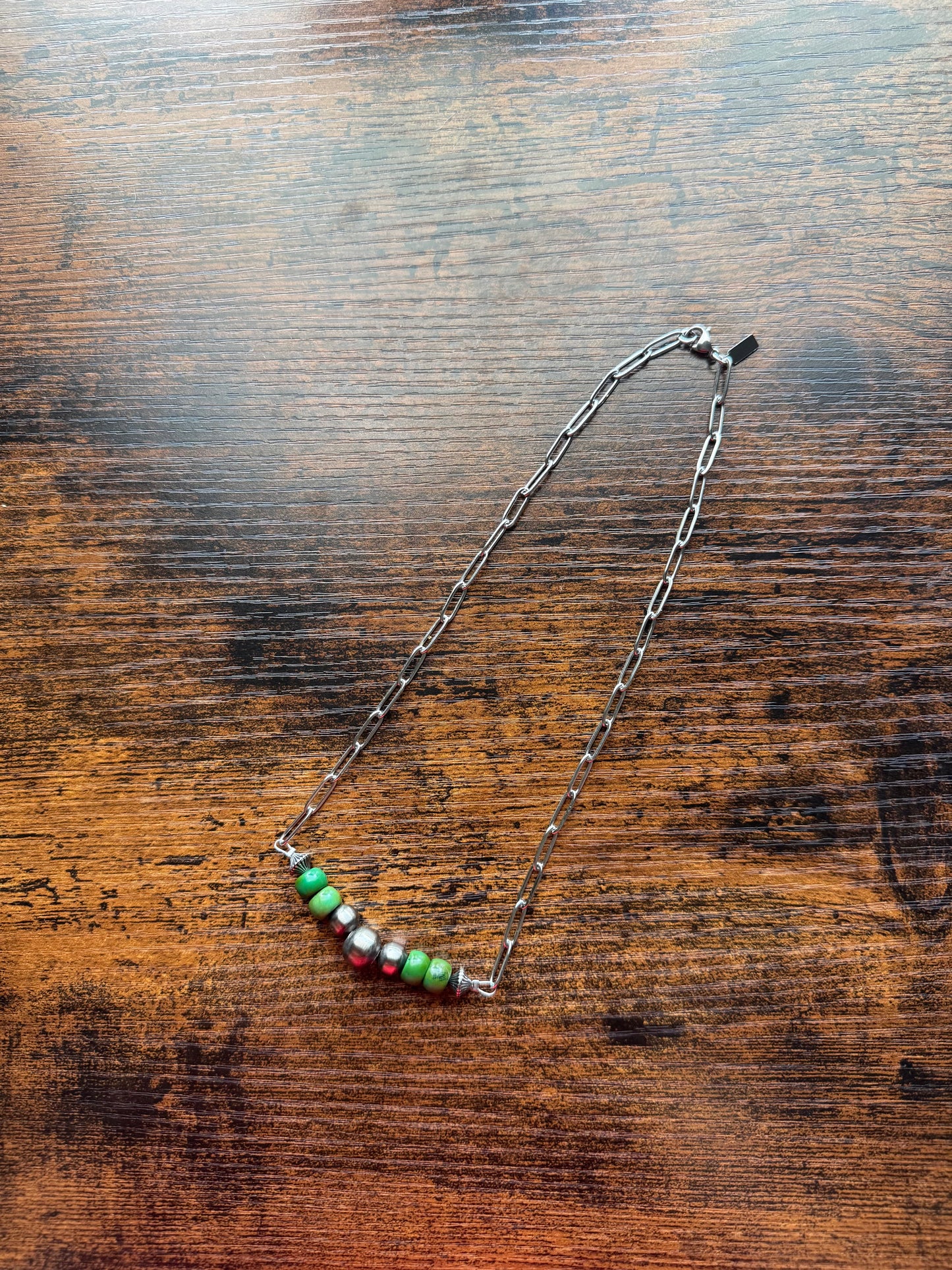 Turquoise & Pearls Necklace