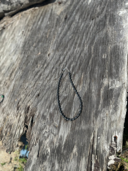 Alternating Hematite pearls