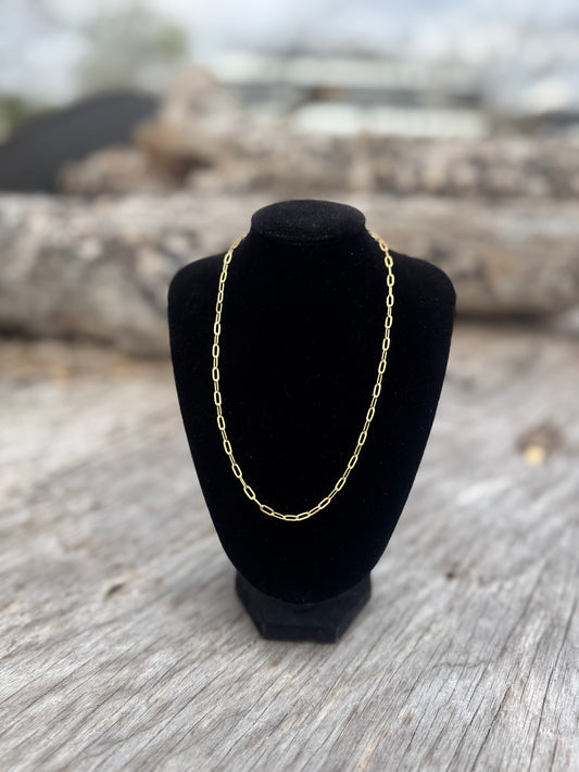 Gold Paper Clip Chain