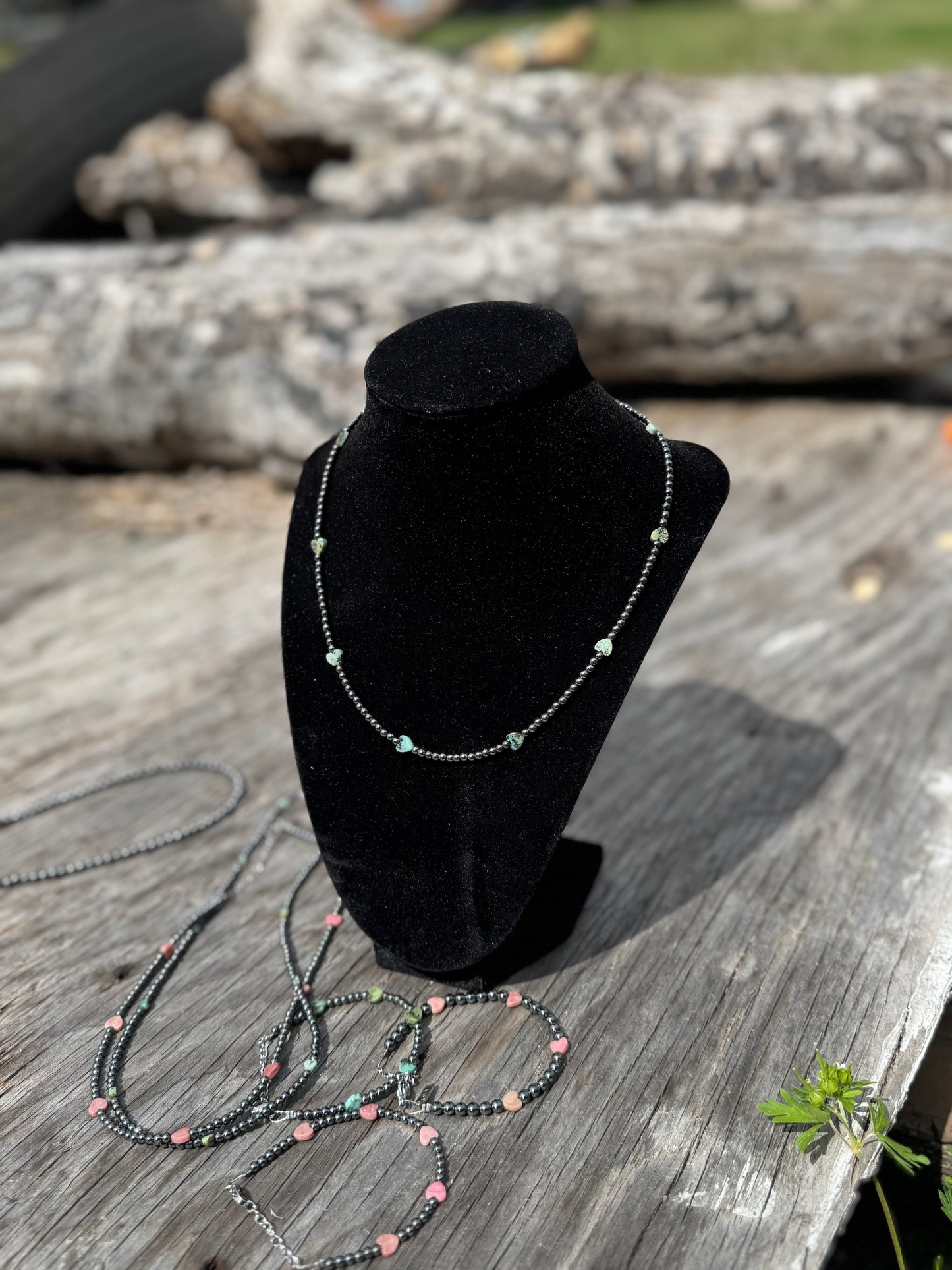 16” African Turquoise Hearts